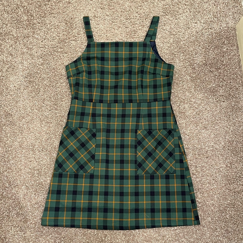 Plaid green princess highway dress